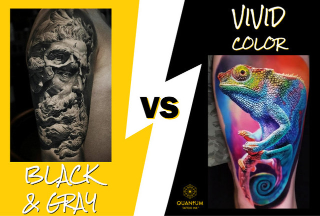 Colored Tattoos Vs Black  Grey Tattoos Which Tattoo Style Is Better For  Your Next Ink  Saved Tattoo